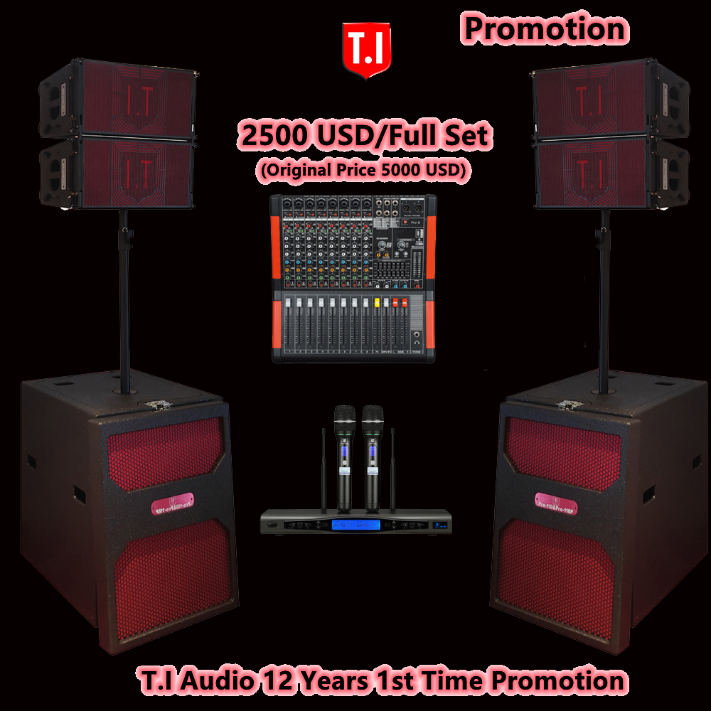 NEW Promotion product.Only just 2500usd PRO110 single 10 inch line array speaker and PRO118P single 18inch subwoofer speaer sound system