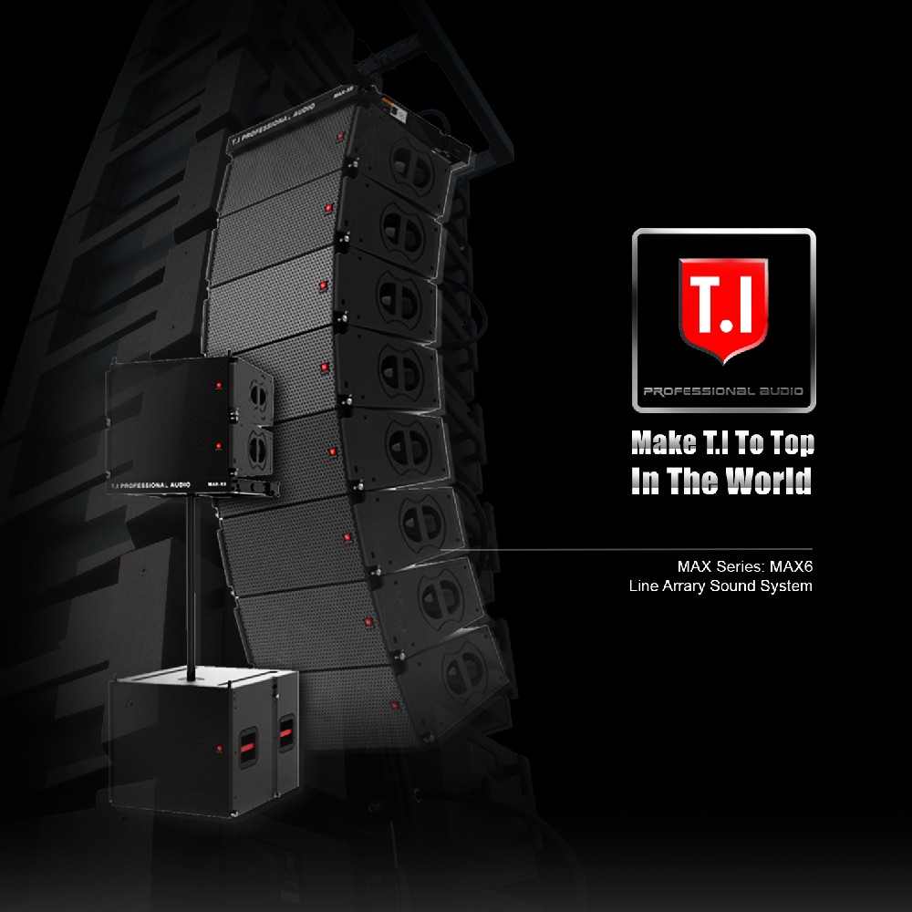 MAX6&MAX18S Two way dual 6'' line array, single 18'' subwoofer